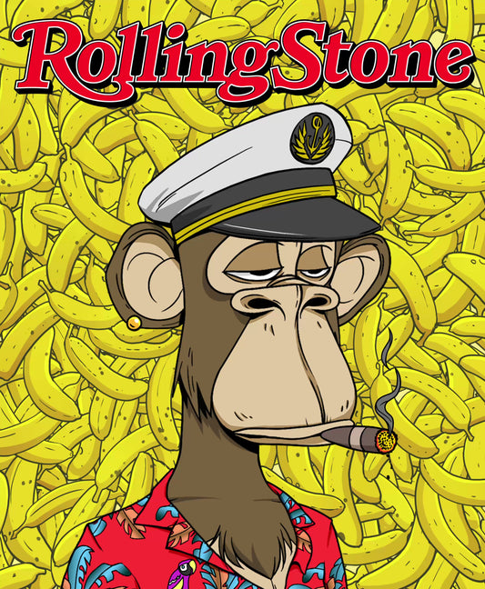 Bored Ape Yacht Club Rolling Stone | Canvas Print | Wall Art | NFT Display | Custom Canvas Prints | Photo to Canvas | FREE SHIPPING